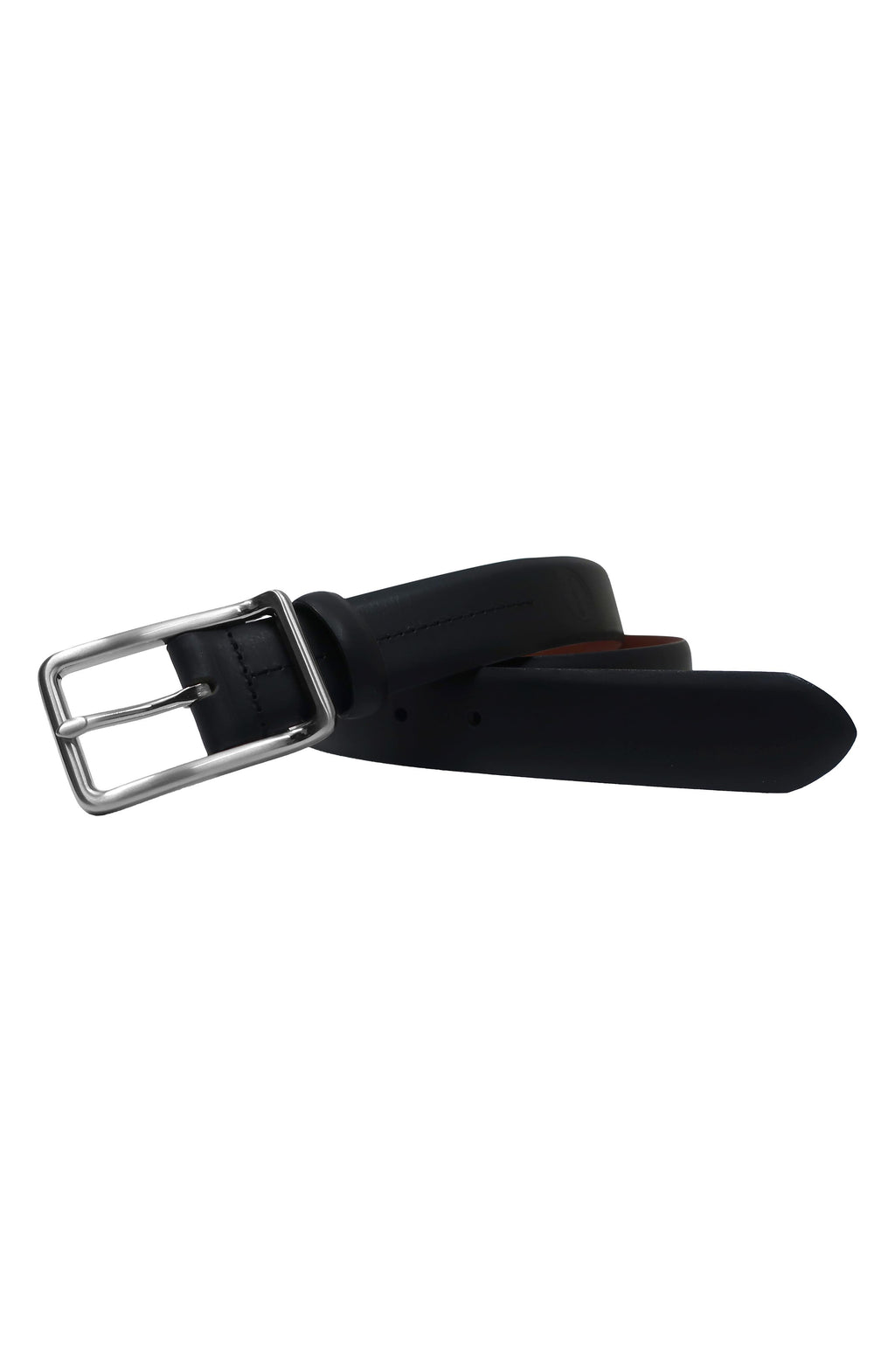 BOCONI Stitched Leather Belt, Main, color, BLACK
