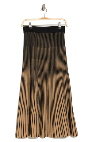 NANETTE LEPORE Ombré Sweater Knit Maxi Skirt, Main, color, VERY BLACK/ CAMEL
