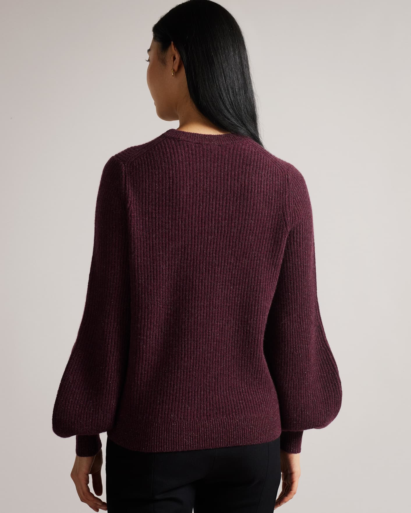 Deep Purple Cashmere And Lurex Blend Jumper Ted Baker