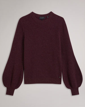 Deep Purple Cashmere And Lurex Blend Jumper Ted Baker