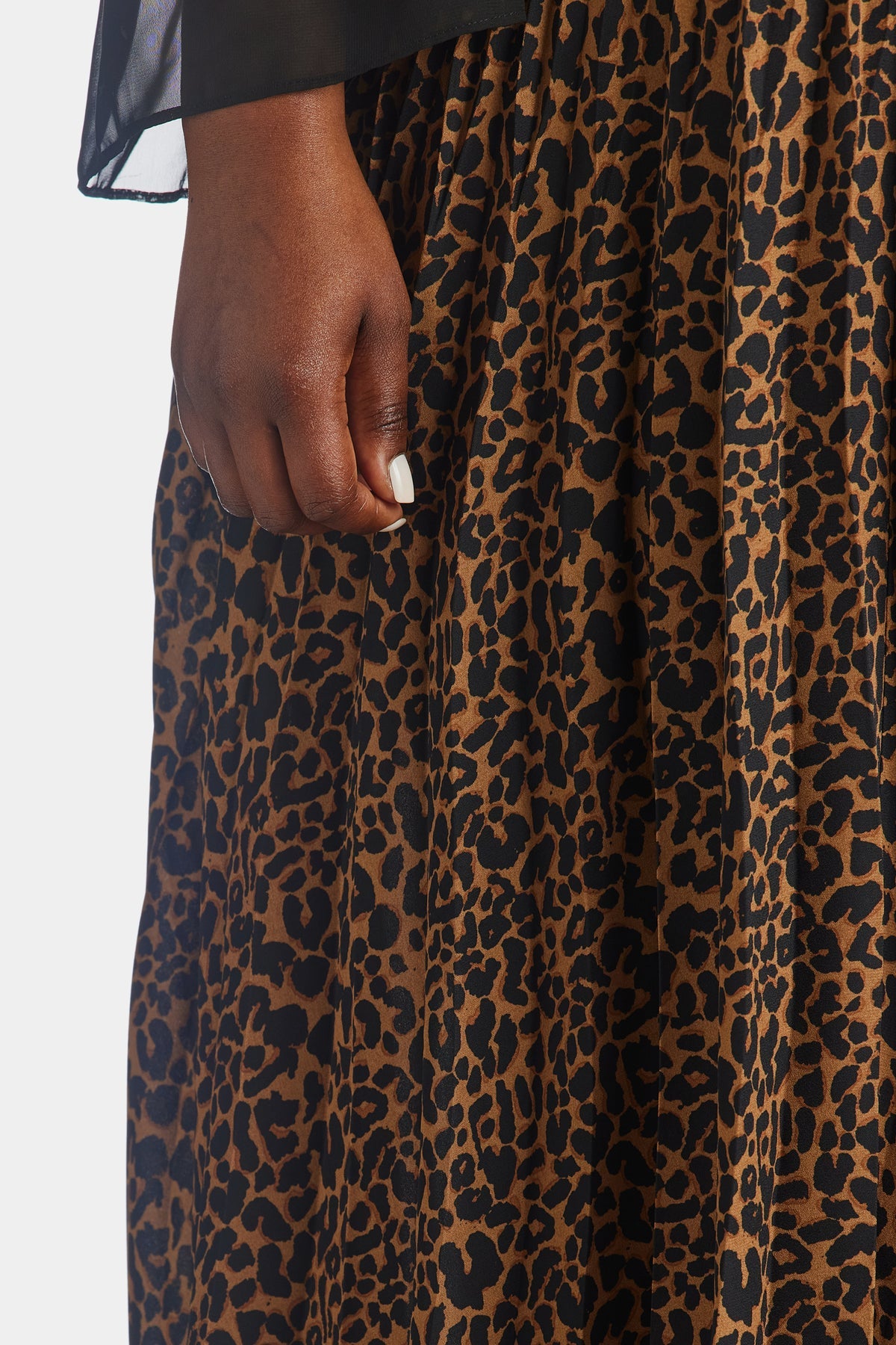 Cheetah Pleated Skirt