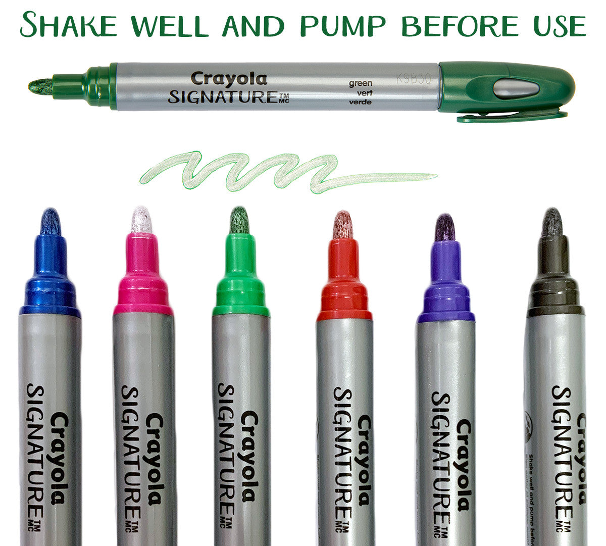 image 3 of Crayola Signature Metallic Outline Paint Marker Set