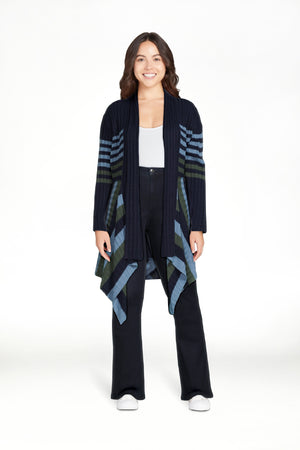 What's Next Women's and Women's Plus Size Ribbed Flyaway Cardigan - image 3 of 10