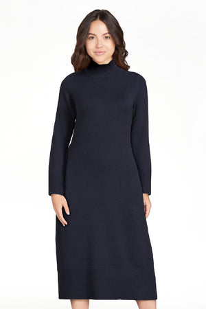Free Assembly Women’s Turtleneck Sweater Midi Dress with Long Sleeves, Sizes XS-XXXL - image 2 of 10