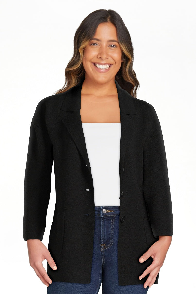 Time and Tru Women's Midweight Sweater Blazer - image 1 of 9