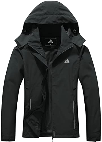 MOERDENG Women's Waterproof Rain Jacket Lightweight Raincoat Hooded Hiking Jacket Softshell Windbreaker