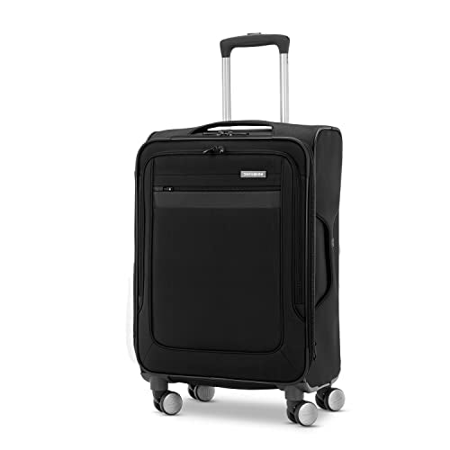 Samsonite Ascella 3.0 Softside Expandable Luggage with Spinners | Black | 2PC SET (Carry-on/Medium)