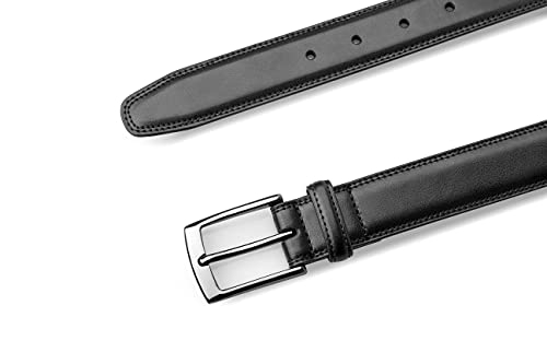 MILORDE Men's Genuine Leather Dress Belt, Handmade, 100% Cow Leather, Fashion & Classic Designs for Work Business and Casual