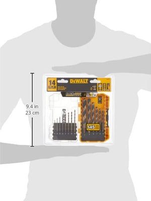 DEWALT Drill Bit Set, 14-Piece, 135 Degree Split Point, For Plastic, Wood and Metal (DWA1184)