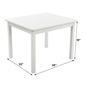 Humble Crew Kids Wood Table & 4 Chair Set Primary, White/Pastels