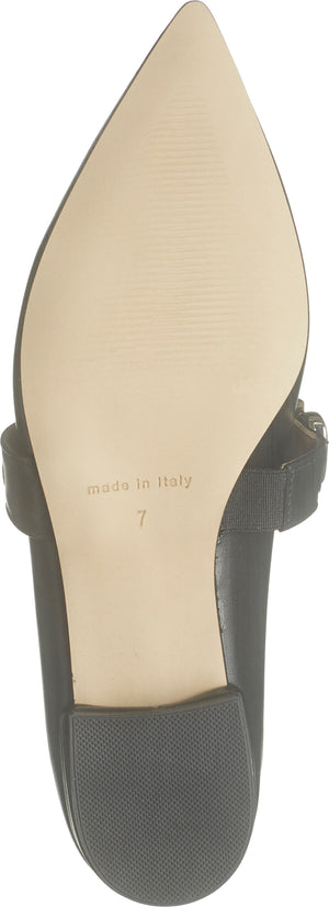 VALENTINO BY MARIO VALENTINO Claudia Logo Strap Flat, Alternate, color, BLACK