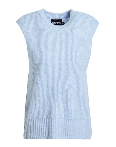 PIECES Sweater Sky blue 50% Recycled polyester, 31% Synthetic fibers, 12% Polyester, 4% Elastane, 3% Wool