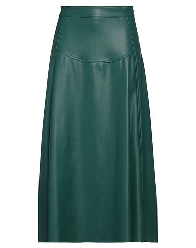 HAVEONE Midi skirt Emerald green 50% Polyurethane, 50% Polyester