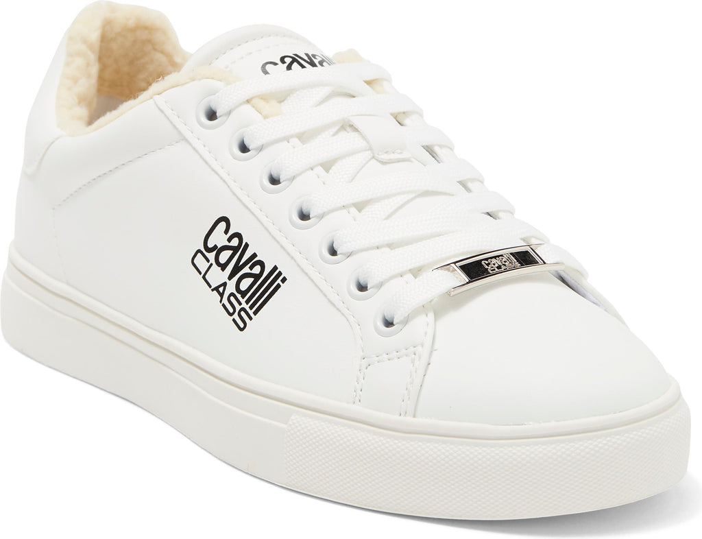 ROBERTO CAVALLI Fleece Lined Sneaker, Main, color, WHITE