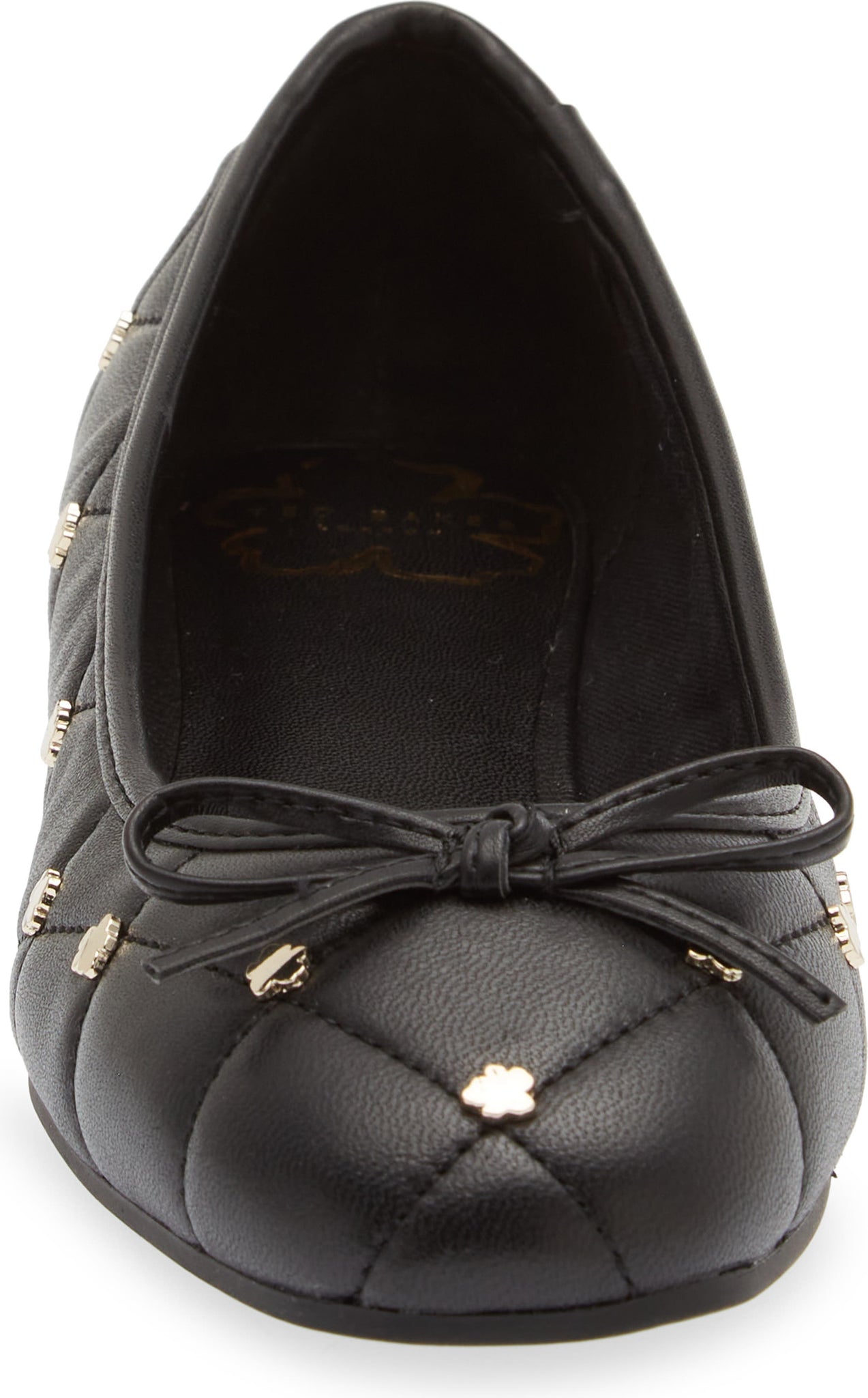 TED BAKER LONDON Libban Quilted Ballerina Flat, Alternate, color, BLACK