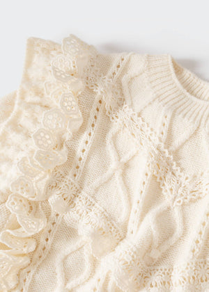 Frilled openwork sweater - Details of the article 8