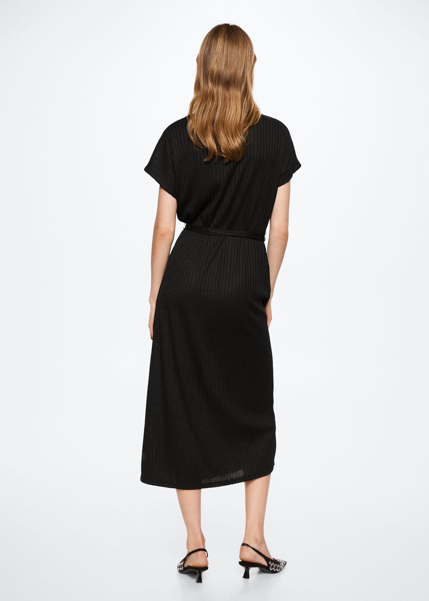 Ribbed midi dress - Reverse of the article