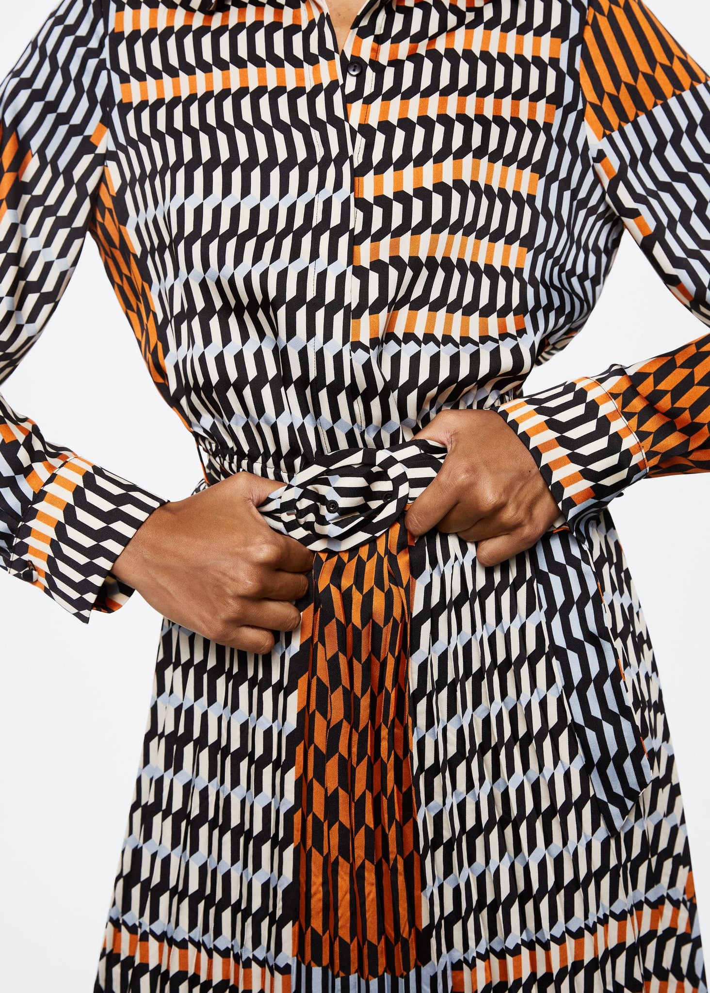 Geometric print midi dress - Details of the article 2