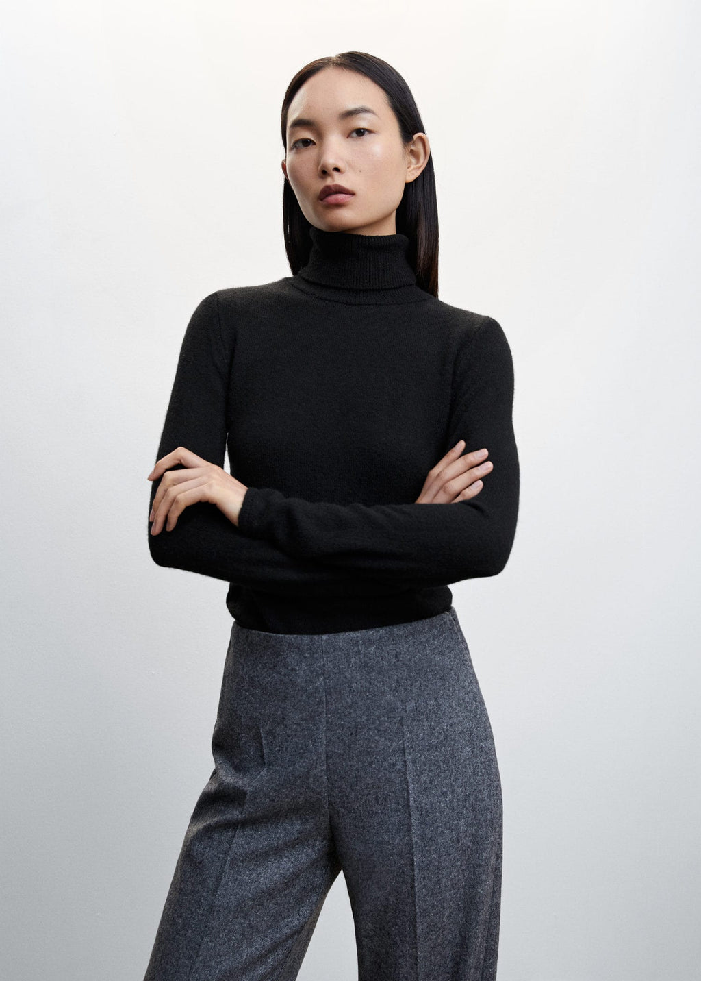 Turtleneck knitted sweater - Medium plane