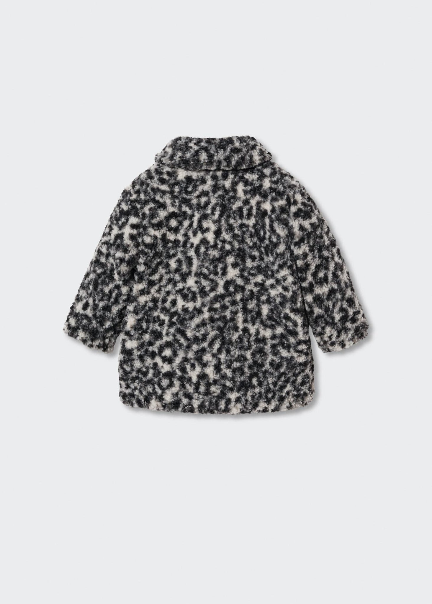 Printed curly fur-effect coat - Reverse of the article