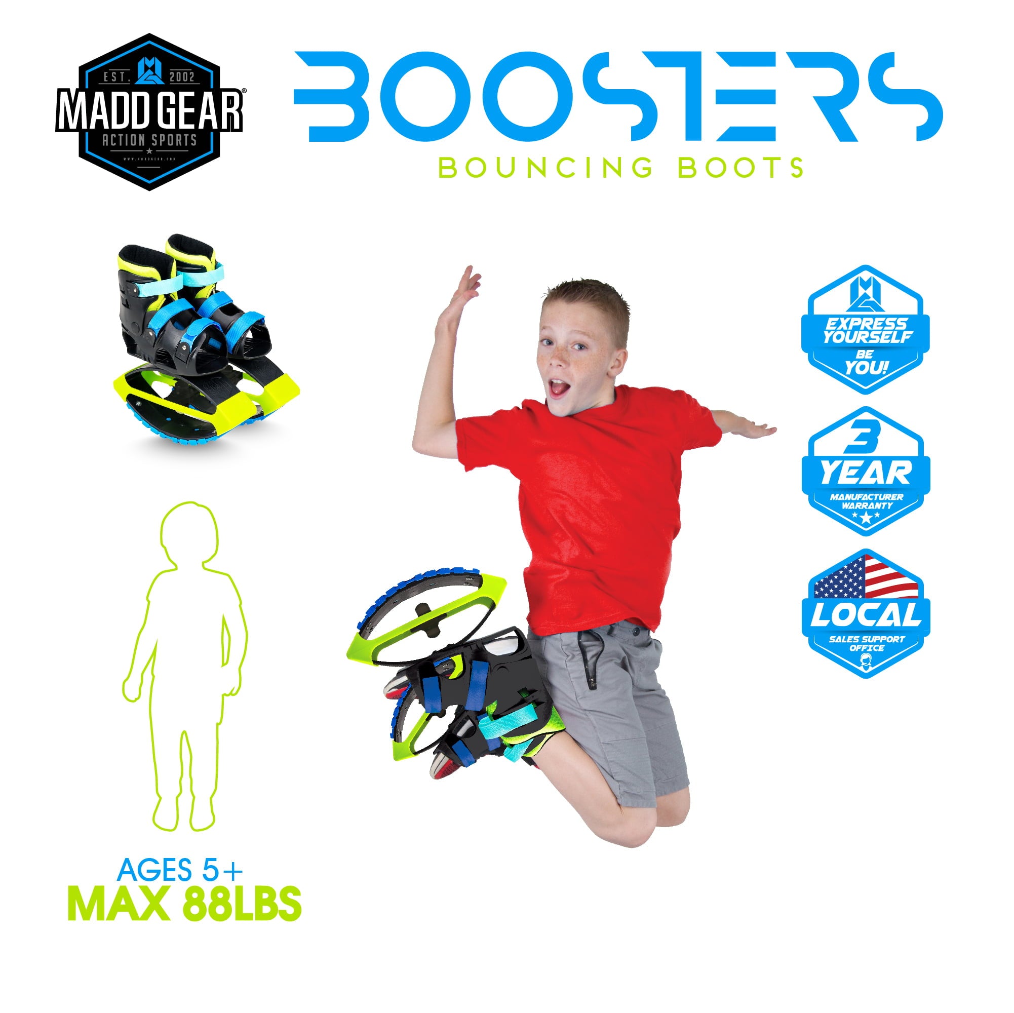 image 5 of Madd Gear Light Up Boost Boots Jumping Shoes - Bounce to the Moon - Fun & Fitness - Unisex