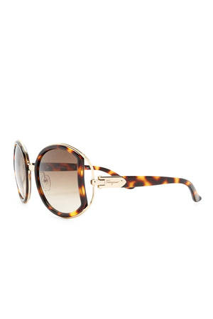 FERRAGAMO 52mm Oversized Sunglasses, Alternate, color, DARK TORTOISE