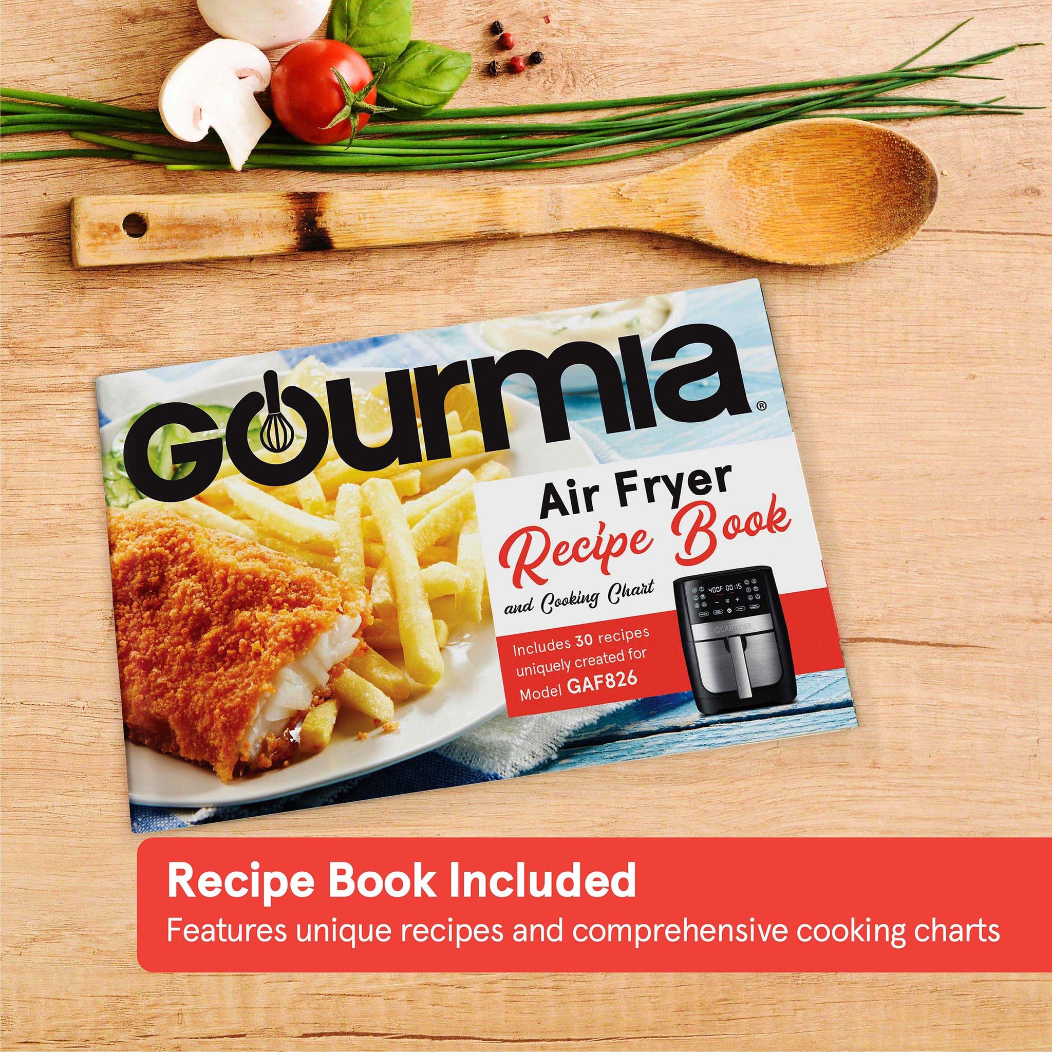image 2 of Gourmia 8 Qt Digital Air Fryer with FryForce 360 and Guided Cooking, Black/Stainless Steel, GAF826