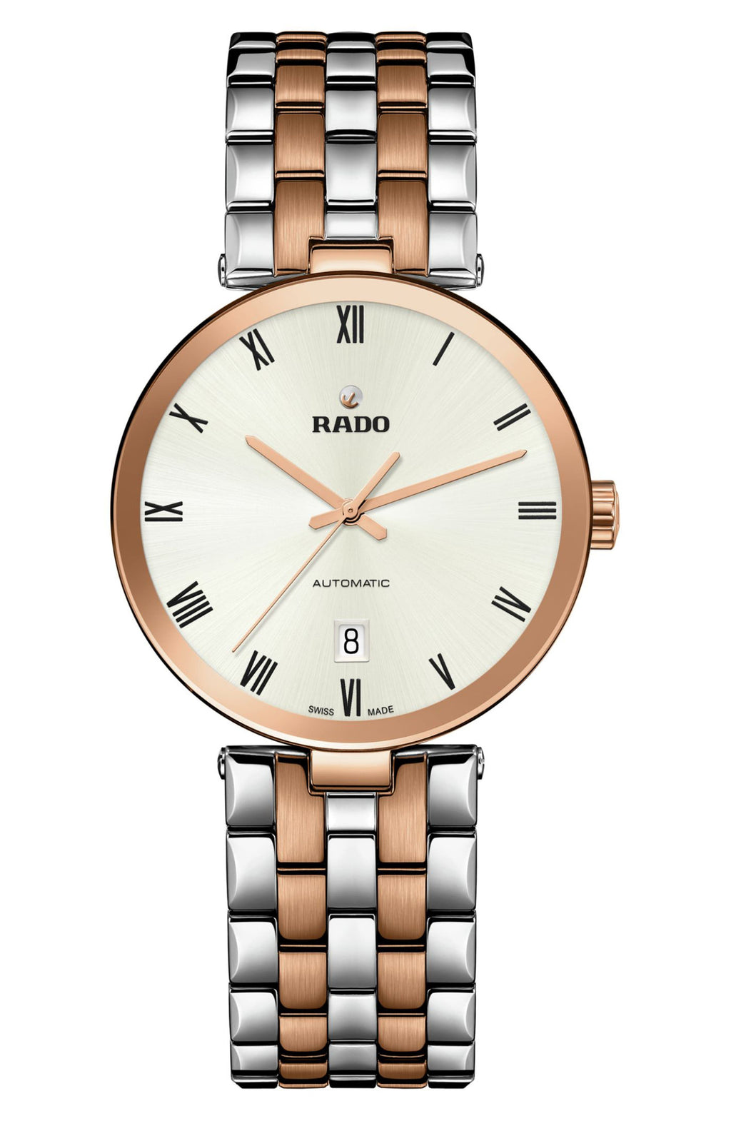 RADO Florence Automatic Bracelet Watch, 38mm, Main, color, BRONZE/ SILVER