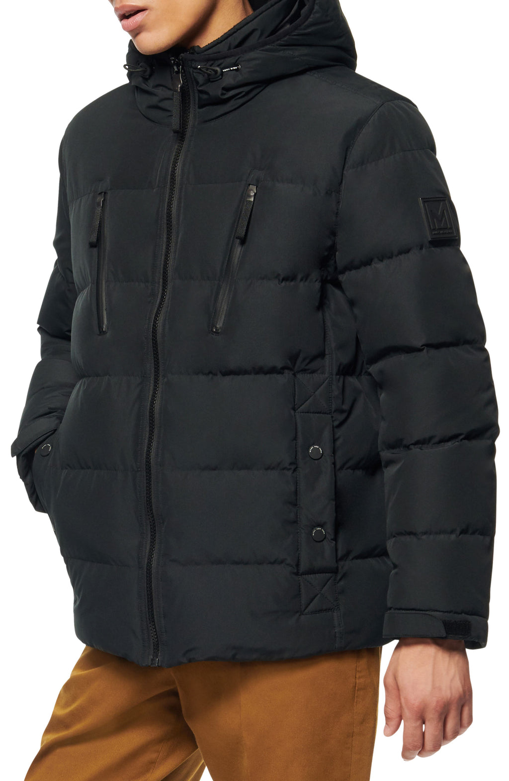 Marc New York Montrose Water Resistant Quilted Coat, Main, color, BLACK