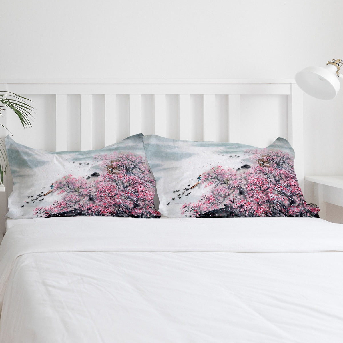 4 Pcs Duvet Cover Plum Blossom Ink Painting Design Bedding Set Home Bedding Set Luxury Comforter Bedding Sets
