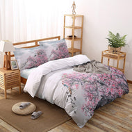 4 Pcs Duvet Cover Plum Blossom Ink Painting Design Bedding Set Home Bedding Set Luxury Comforter Bedding Sets