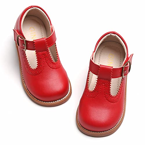 GINFIVE Toddler Little Girls Mary Janes Flats Girls Dress Shoes Kids Shoes