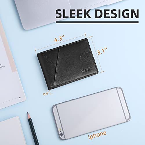 Zitahli Wallet for Men,Mens Wallet,Slim Leather Bifold,RFID Blocking 11 Slots Gift Box
