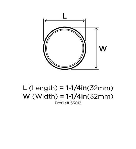 Amerock | Cabinet Knob | Matte Black | 1-1/4 inch (32 mm) Diameter | Ravino | 25 Pack | Drawer Knob | Cabinet Hardware