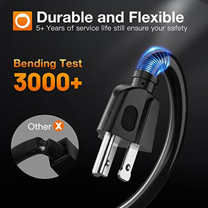 addlon 25 Feet Outdoor Extension Cord Waterproof Deep Black 16 AWG 3 Prong, Flexible Long Wires Perfect for Home or Office Use, UL Listed