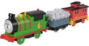 Thomas & Friends Motorized Toy Train Percy Battery-Powered Engine & Brake Car Bruno Rail Vehicle For Ages 3+ Years