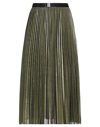 ARMANI EXCHANGE Midi skirt Gold 78% Polyester, 22% Metallic fiber, Polyamide, Rubber