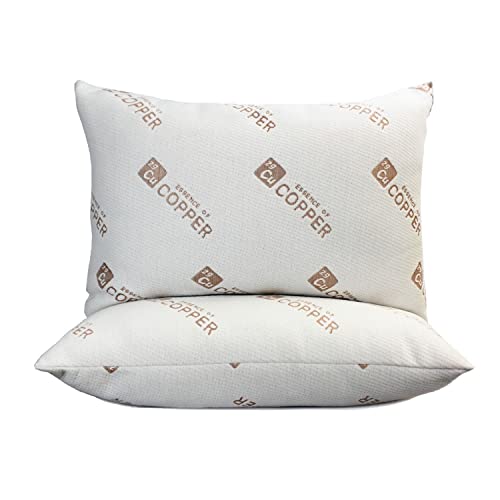 Copper-Infused Jumbo Bed Pillows Set of 4 of