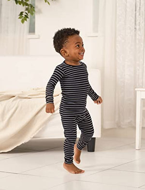 AVAUMA Stripe Pattern Baby Boys Girls Pajama Set Kids Toddler Snug fit Ribbed Sleepwear pjs for Daily Life Style