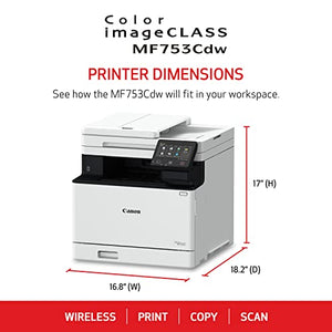 Canon® imageCLASS® MF753Cdw Wireless Laser All-In-One Color Printer