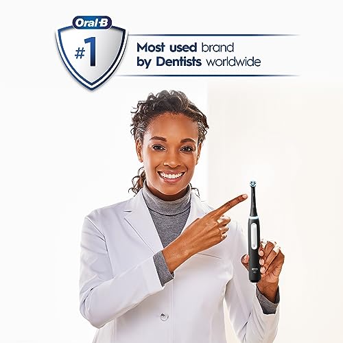 Oral-B iO Series 3 Limited Rechargeable Electric Powered Toothbrush, Blue with 2 Brush Heads and Travel Case - Visible Pressure Sensor to Protect Gums - 3 Modes - 2 Minute Timer