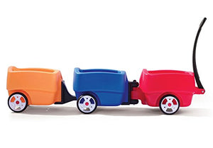 Step2 Choo Choo Wagon and Trailer - Red, White & Blue - Children's Wagon - Perfect for Siblings, Triplets, Friends - Festive Wagon for Parades and Summer Fun