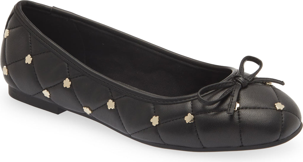 TED BAKER LONDON Libban Quilted Ballerina Flat, Main, color, BLACK