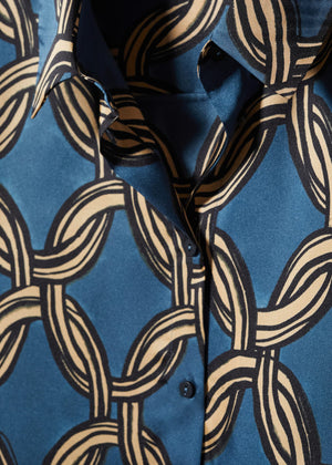Satin print blouse - Details of the article 8