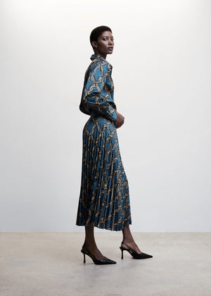 Geometric print pleated skirt - Details of the article 2