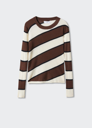 Striped rib sweater - Article without model
