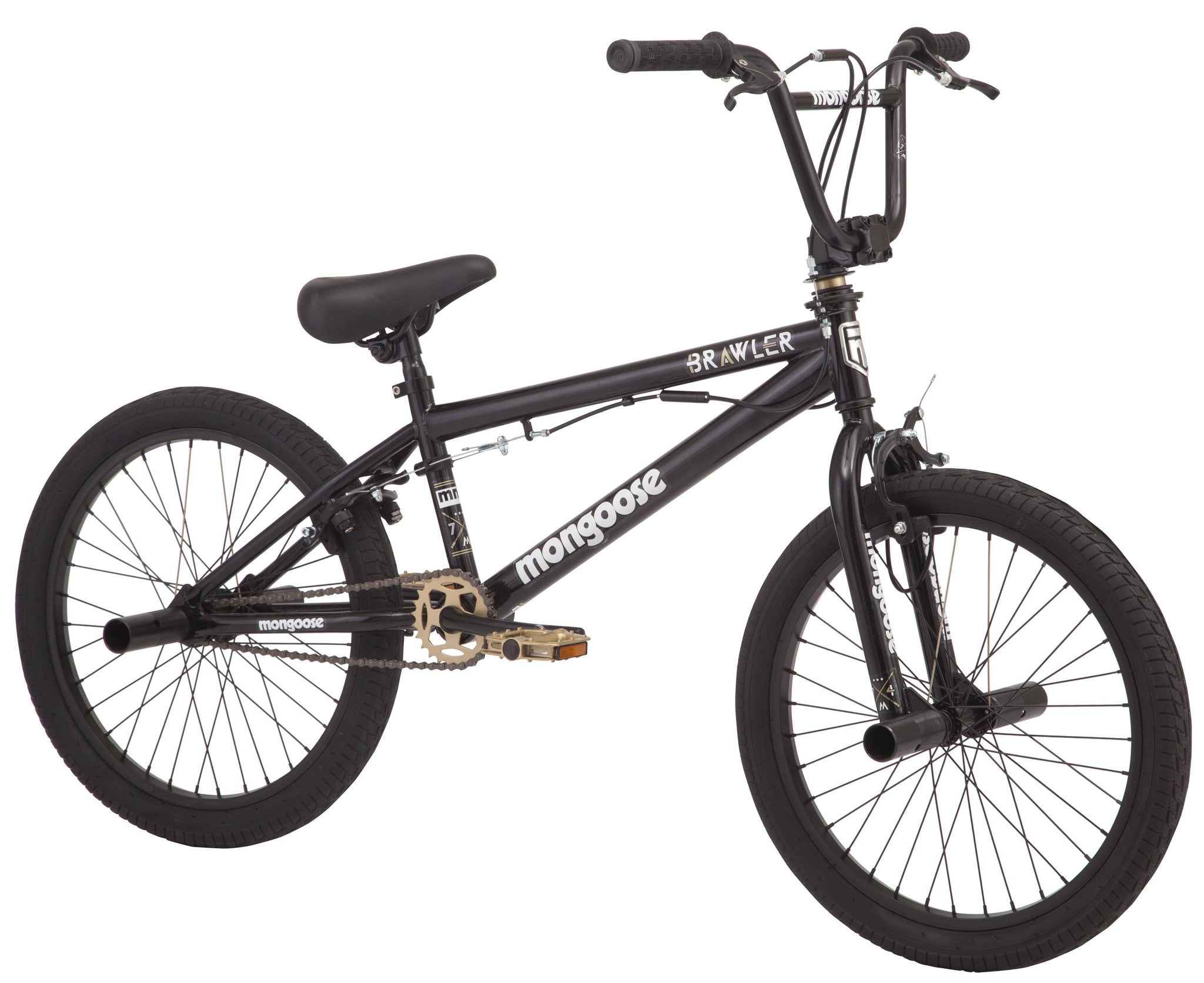 image 6 of Mongoose BRAWLER Boys' Freestyle BMX Bike, 20" wheels, Black