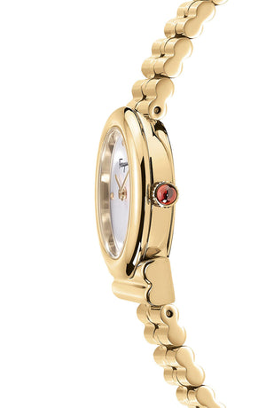 FERRAGAMO Salvatore Ferragamo Gancini Horizontal Bracelet Watch, 22.5mm, Alternate, color, SILVER GOLD