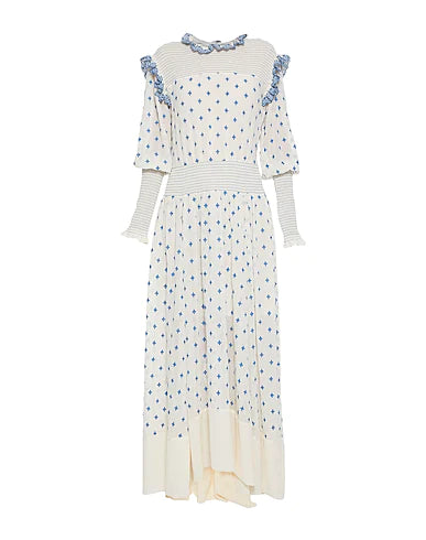 PHILOSOPHY di LORENZO SERAFINI Long dress Ivory 83% Polyester, 17% Cotton