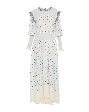 PHILOSOPHY di LORENZO SERAFINI Long dress Ivory 83% Polyester, 17% Cotton